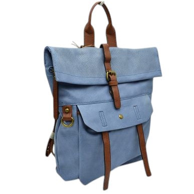 Blue Long-lasting Vintage Leather Backpack Laptop Messenger Bag. This perfect backpack that is roomy enough to fit all the essentials, and ideally, is convertible so you can get more use out of it, can sometimes be just as stressful as packing the aforementioned bag. The backpack is very fashionable, you can take it to a school, work or a day trip.