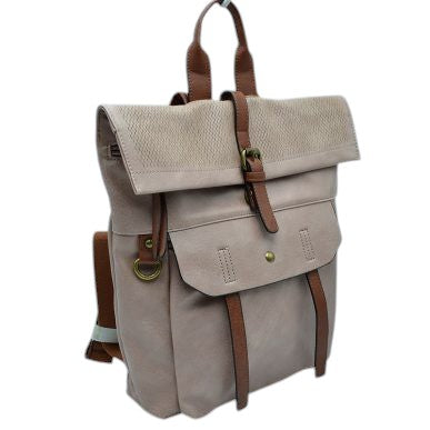 Beige Long-lasting Vintage Leather Backpack Laptop Messenger Bag. This perfect backpack that is roomy enough to fit all the essentials, and ideally, is convertible so you can get more use out of it, can sometimes be just as stressful as packing the aforementioned bag. The backpack is very fashionable, you can take it to a school, work or a day trip.