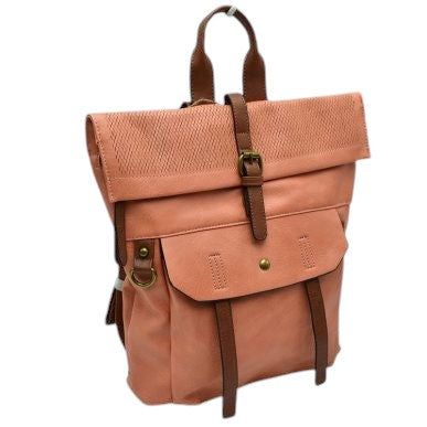  warm coral Long-lasting Vintage Leather Backpack Laptop Messenger Bag. This perfect backpack that is roomy enough to fit all the essentials, and ideally, is convertible so you can get more use out of it, can sometimes be just as stressful as packing the aforementioned bag. The backpack is very fashionable, you can take it to a school, work or a day trip.