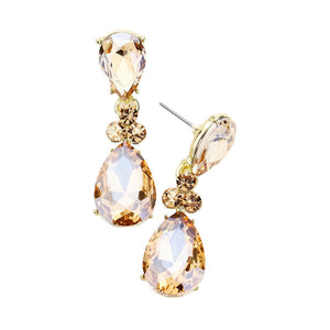 Lt Col Topaz Double Pear Crystal Evening Earrings, these elegant earrings will add an eye-catching sparkle to your look. Crafted with two luxuriously cut pear-shaped crystals, they will bring a sophisticated shimmer to your evening ensemble. An awesome choice for wearing at parties. Perfect gift for Birthdays, anniversaries etc.