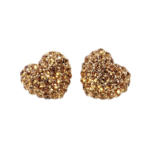 Lt Col Topaz Crystal Pave Heart Stud Earrings bring a stylish and sophisticated touch to any outfit. Featuring a sparkling crystal pave design, these earrings add elegance to your look. Crafted with high-quality materials, they are perfect for any occasion. 