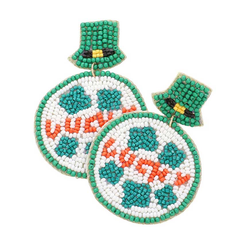 Upgrade your St. Patrick's Day look with our Luck Message earrings! Crafted with intricate details and designed to bring out the holiday spirit, these earrings feature a sturdy felt backing for comfortable wear. Show off your festive spirit and spread good luck with these charming earrings!