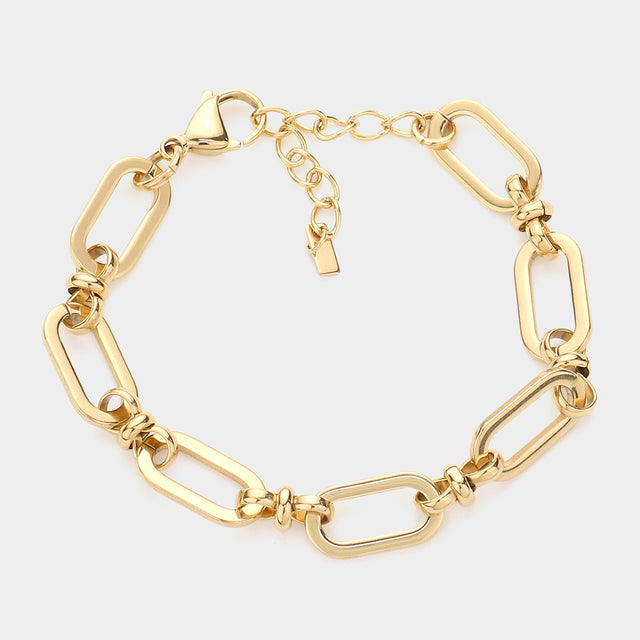 Madeline Love Gold 18K Gold Dipped Stainless Steel Chain Link Bracelet