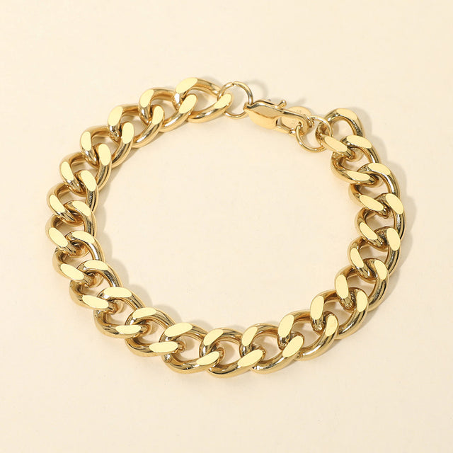 Madeline Love Gold Stainless Steel Heavy Cuban Chain Bracelet