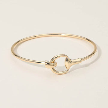 Madeline Love Gold Metal Hook Bangle Bracelet - Bracelets