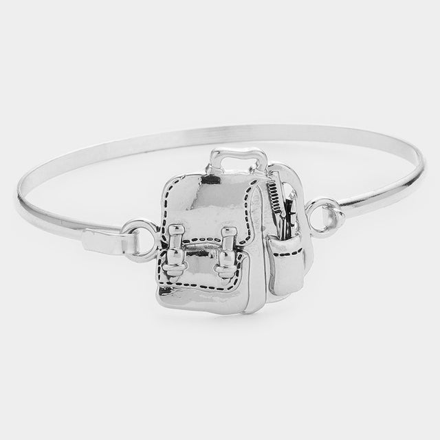 Madeline Love Antique Silver Metal Backpack Bag Hook Bracelet - Bracelets