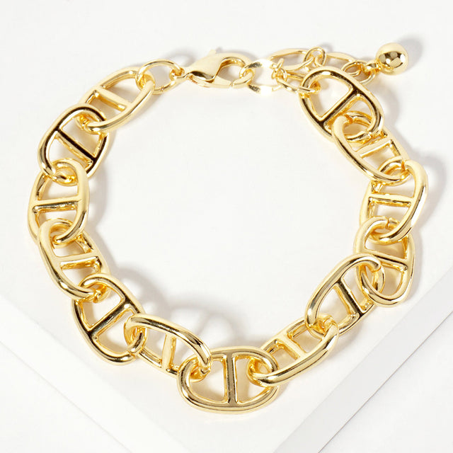 Madeline Love Gold Gold Dipped Chunky Mariner Link Chain Bracelet