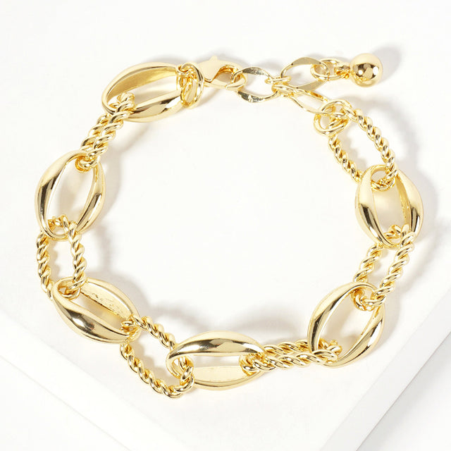 Madeline Love Gold Gold Dipped Rope Ring Link Chain Bracelet