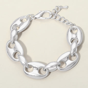 Madeline Love Worn Silver Mariner Link Chain Bracelet - Necklaces