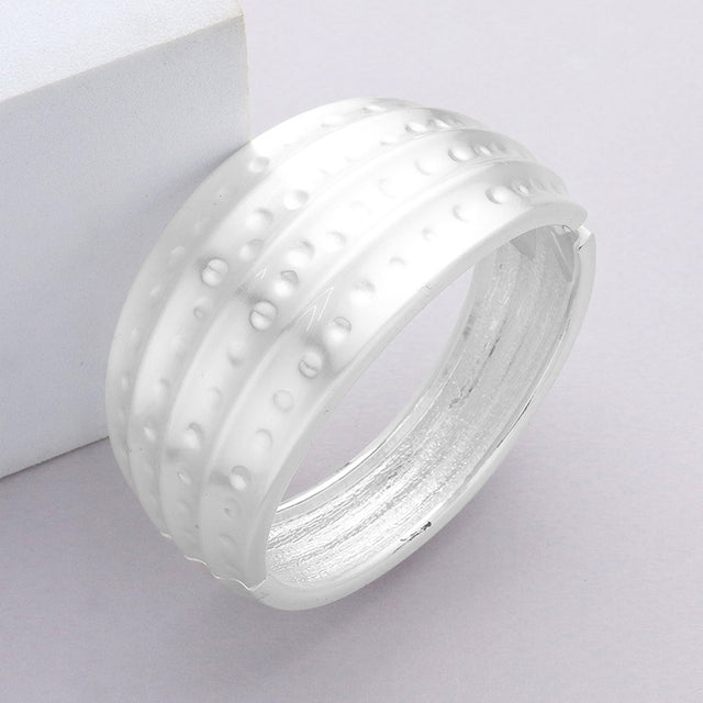 Madeline Love Matte Silver Brushed Metal Bracelet - Bracelets