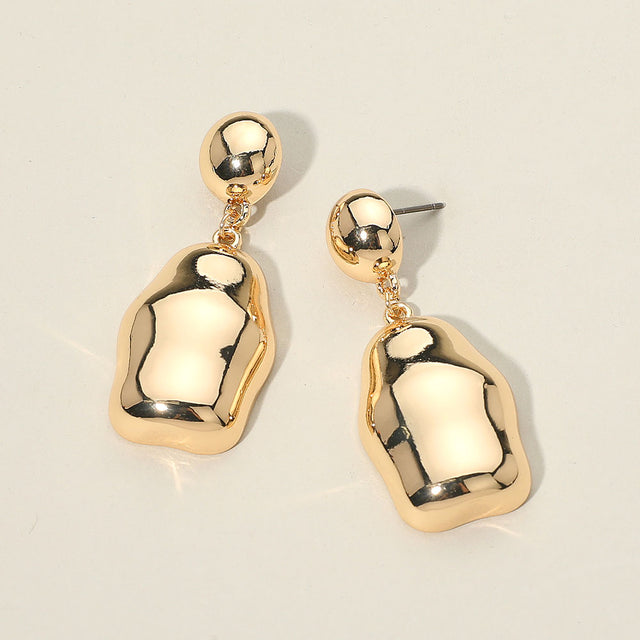 Madeline Love Gold Gold Dipped Abstract Pebble Drop Dangle Earrings