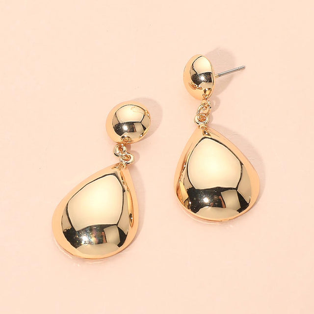 Madeline Love Gold Metal Teardrop Charm Drop Dangle Earrings
