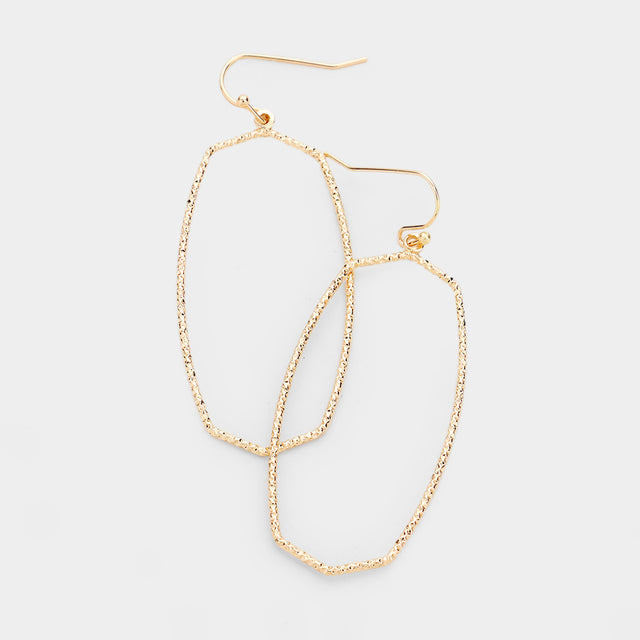 Madeline Love Gold Open Metal Earrings