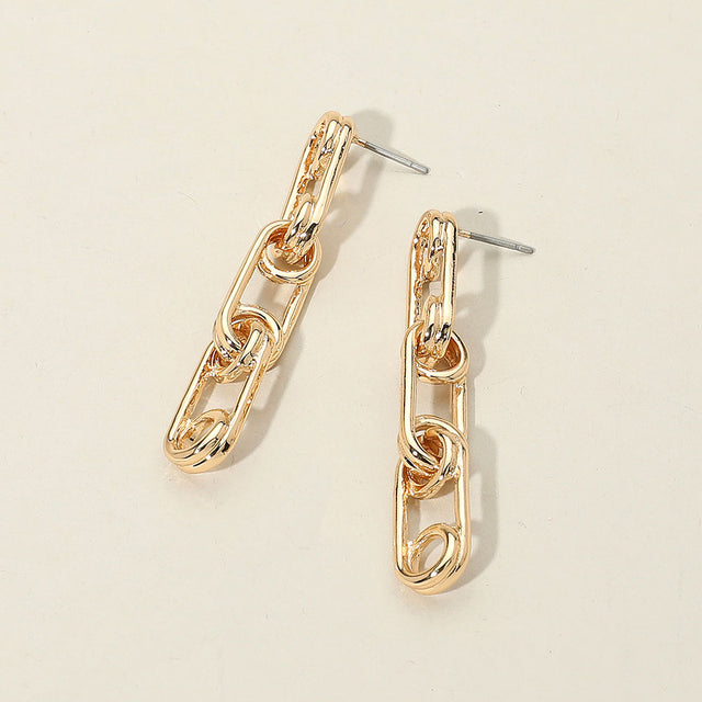 Madeline Love Gold 14K Gold Dipped Chain Drop Earrings