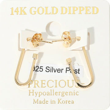 Madeline Love Gold 14K Gold Dipped Hypoallergenic Mini Oval Hoop Earrings