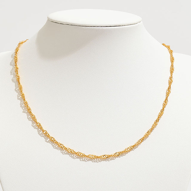 Madeline Love Gold Gold Dipped Twisted Rope Chain Necklace - Necklaces