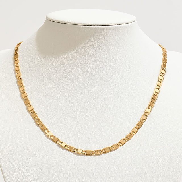Madeline Love Gold Gold Dipped Square Link Chain Necklace - Necklaces