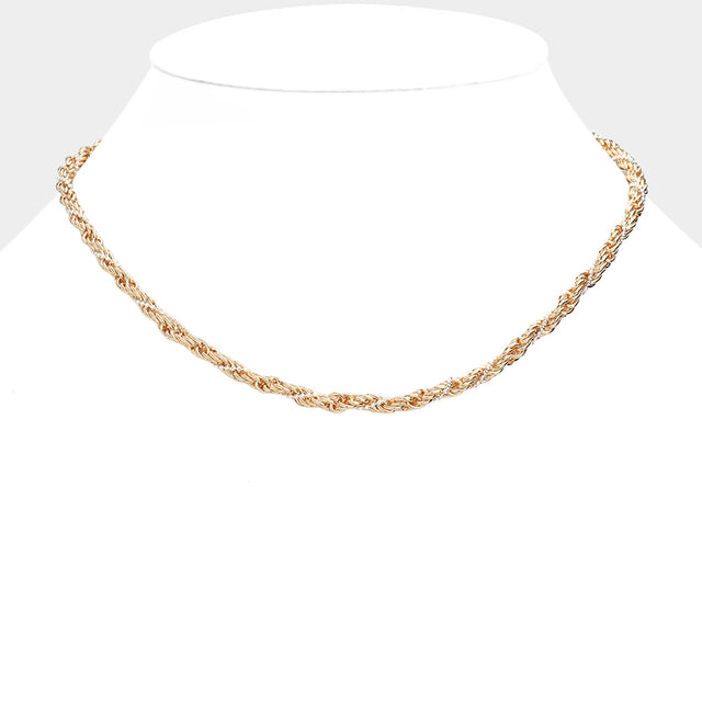 Madeline Love Gold Twisted Metal Chain Necklace