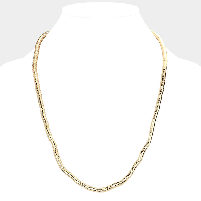 Madeline Love Gold 18Inch Gooseneck Metal Necklace - Necklaces