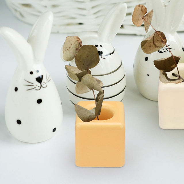 Madeline Love Orange Square Shaped Solid Ceramic Toothbrush Holder / Pen Stand - Jewelry