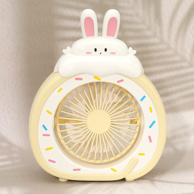 Madeline Love Yellow Cartoon Bunny Desk Mini Fan - Jewelry