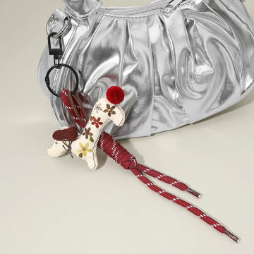 Madeline Love Ivory, Multi Cute Dachshund Dog Charm Knot Keychain Bag Charm - Bags & Wallets