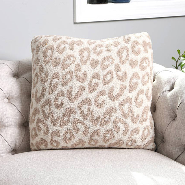 Madeline Love Beige Leopard Patterned Cushion Cover - Jewelry