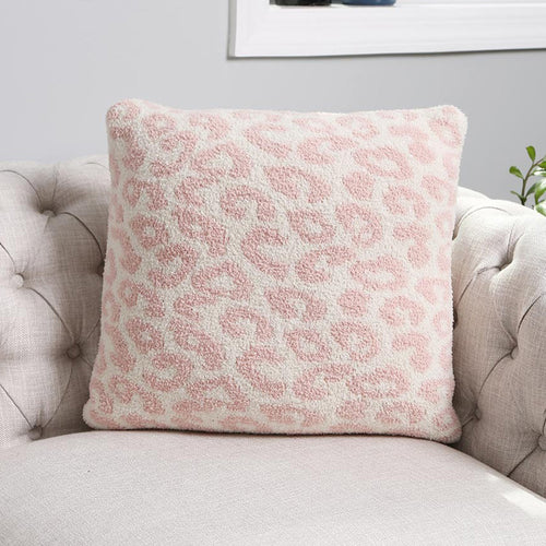 Leopard Patterned Cushion Cover - Pink