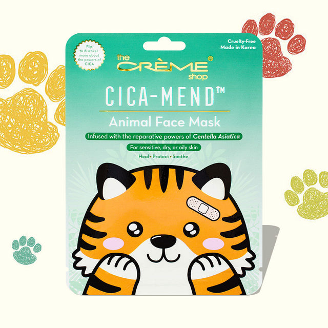 Madeline Love Orange Animated Tiger Face Sheet Mask - Beauty & Cosmetics