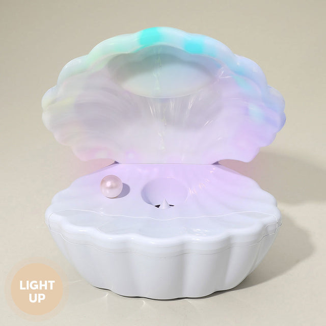 Madeline Love White Light Up Clam Shell Shaped LED Decor Night Light Stand Anti-Gravity Humidifier - Jewelry