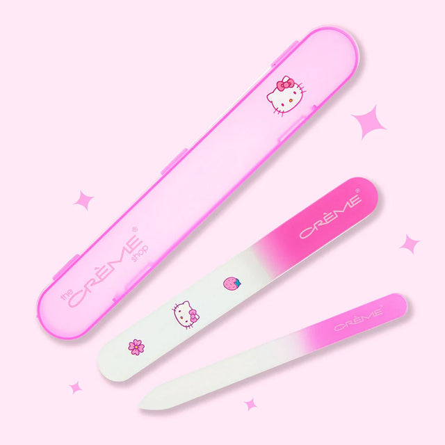 Madeline Love Pink 3PCS - Hello Kitty Premium Glass Nail File Set - Beauty & Cosmetics