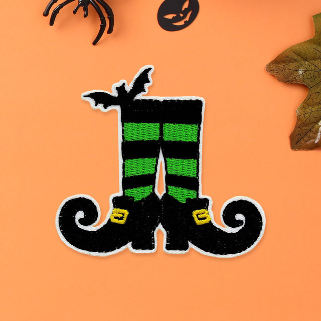Madeline Love Multi Halloween Witch Legs Iron On Patch - Jewelry