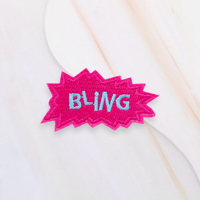 Madeline Love Fuchsia BLING Message Iron On Patch - Jewelry