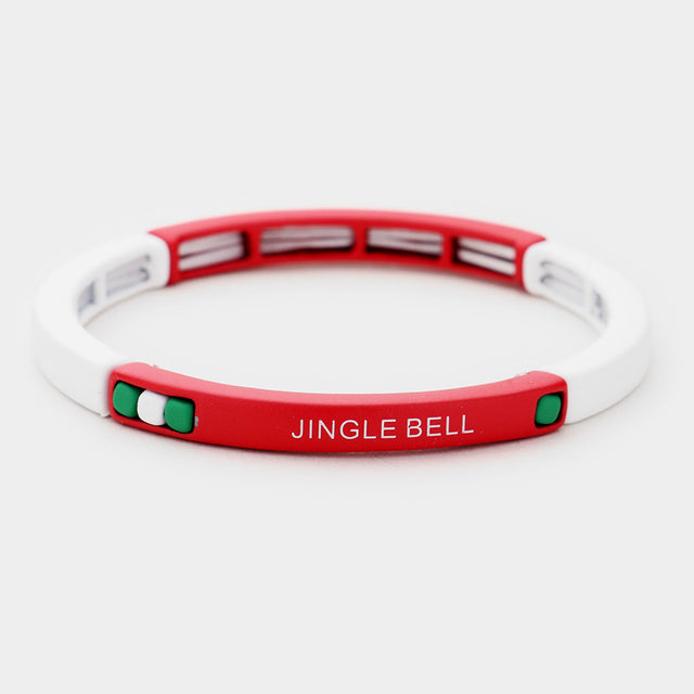 Madeline Love Multi JINGLE BELL Message Stretch Bracelet - Bracelets