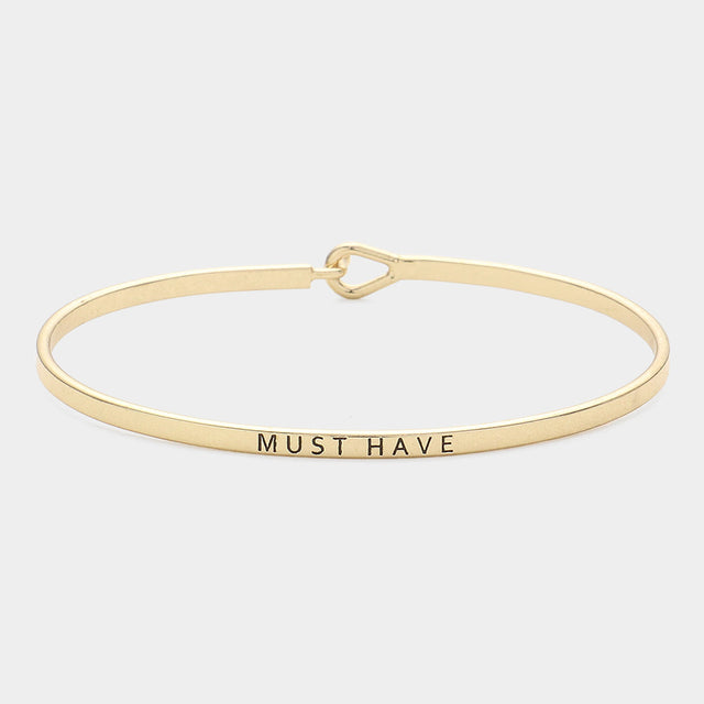 Madeline Love Gold "Must have" thin metal hook bracelet - Bracelets