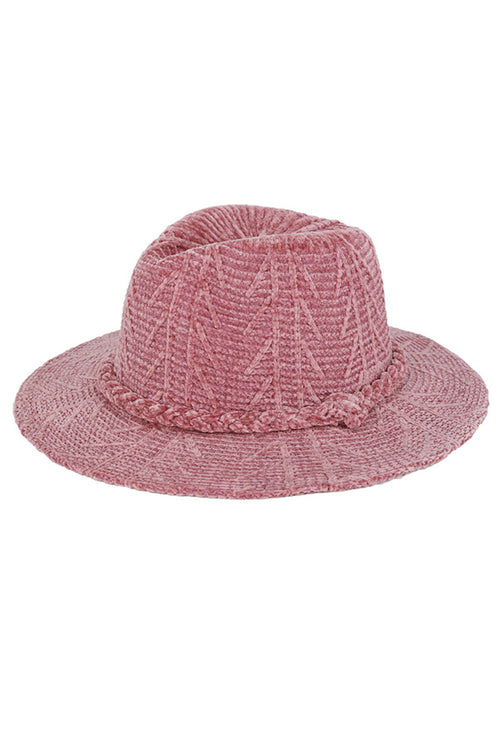 Chenille Pattern and Braided Band Winter Fedora – Madeline Love