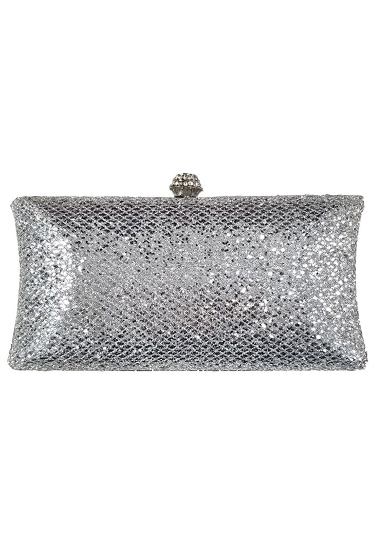 Metallic Glitter Clutch offers a sophisticated blend of style and functionality. Its radiant glitter finish adds a touch of glamour, perfect for complementing evening wear or special occasions. Designed with a secure closure and a compact interior, it offers an elegant solution for carrying essentials without compromising on style. Ideal for those seeking a refined accessory that enhances any outfit.