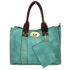 Mint Faux Leather Top Handle Tote Bag With Purse, is a stylish and durable bag made of high-quality faux leather. Its spacious top handle design allows for comfortable carrying and the detachable purse adds extra convenience. The bag is designed to last for years to come. Perfect gift for family members on any day.
