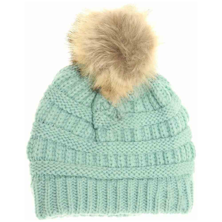 Mint Kids Fur Pom CC Beanie combines warmth and style with a soft, comfortable fabric that shields young heads from cold weather. Its plush fur pom adds a fashionable accent while maintaining breathability, ensuring all-day comfort and protection during outdoor play or casual outings. Designed for durability and ease of wear, this beanie is an essential winter accessory for active children. 
