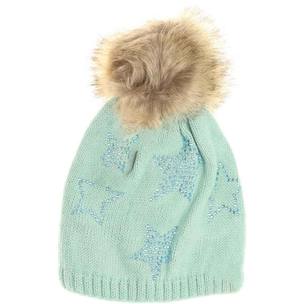 Mint Kids Rhinestone Star Fur Pom CC Beanie combines warmth and style with expert design. Featuring a plush fur pom-pom and a delicate rhinestone star accent, this beanie offers superior insulation and a secure fit perfect for active children. Its high-quality construction ensures comfort and long-lasting wear, making it an ideal accessory for winter days and outdoor activities. The elegant accents provide a subtle sparkle that enhances any outfit without compromising practicality. 