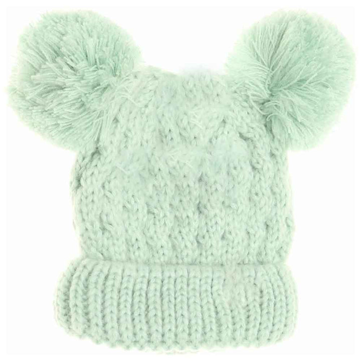 Mint Kids Solid Double Pom CC Beanies are expertly designed to provide exceptional warmth and comfort. Featuring a double-layered knit construction, these beanies ensure enhanced insulation for chilly days. Their solid-color design, paired with double pom accents, offers a stylish yet playful look, ideal for active children. Made from soft, durable materials, they fit snugly without sacrificing comfort, making them a reliable choice for everyday wear during colder seasons.