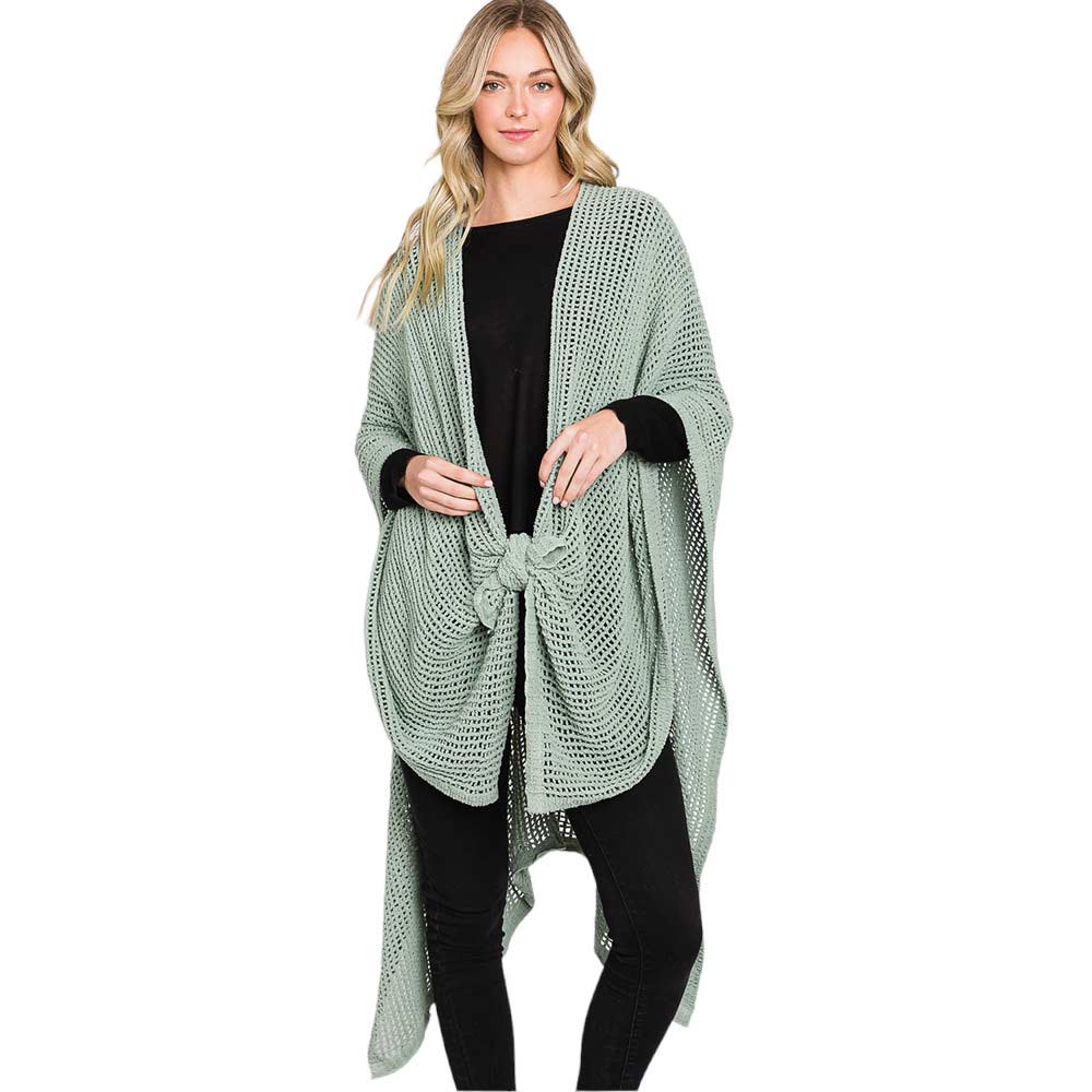 Mint Solid Chenille Crochet Ruana Poncho, with the latest trend in ladies' outfit cover-up! the high-quality knit ruana poncho is soft, comfortable, and warm but lightweight. It's perfect for your daily, casual, party, evening, vacation, and other special events outfits. A fantastic gift for your friends or family.