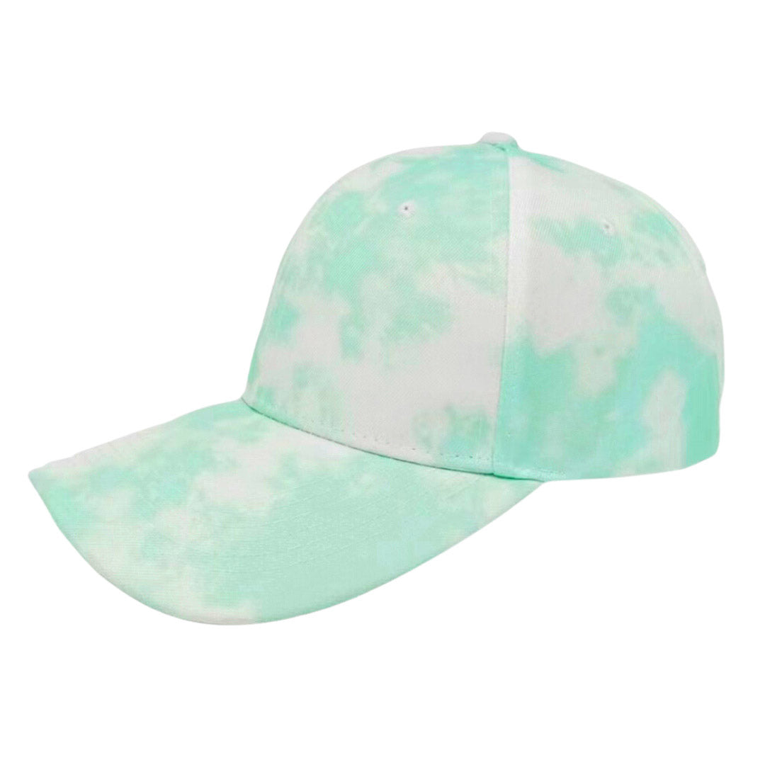 Blue Tie Dye Baseball Cap Perfect for a bad hair day, you can pull your messy bun or high ponytail through, perfect to keep your hair away from you face while exercising, running, playing tennis or just taking a walk outside. Adjustable Velcro strap gives you the perfect fit. Great Birthday Gift, Thank you Gift