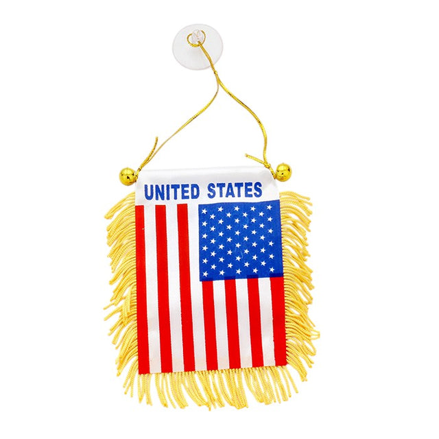 Multi 12 PCS American flag mini banners with suction cups are perfect for displaying your patriotism. Each banner can easily be attached to windows or mirrors, making them versatile decorations for any occasion. Show off your love for your country with these high-quality, durable banners.