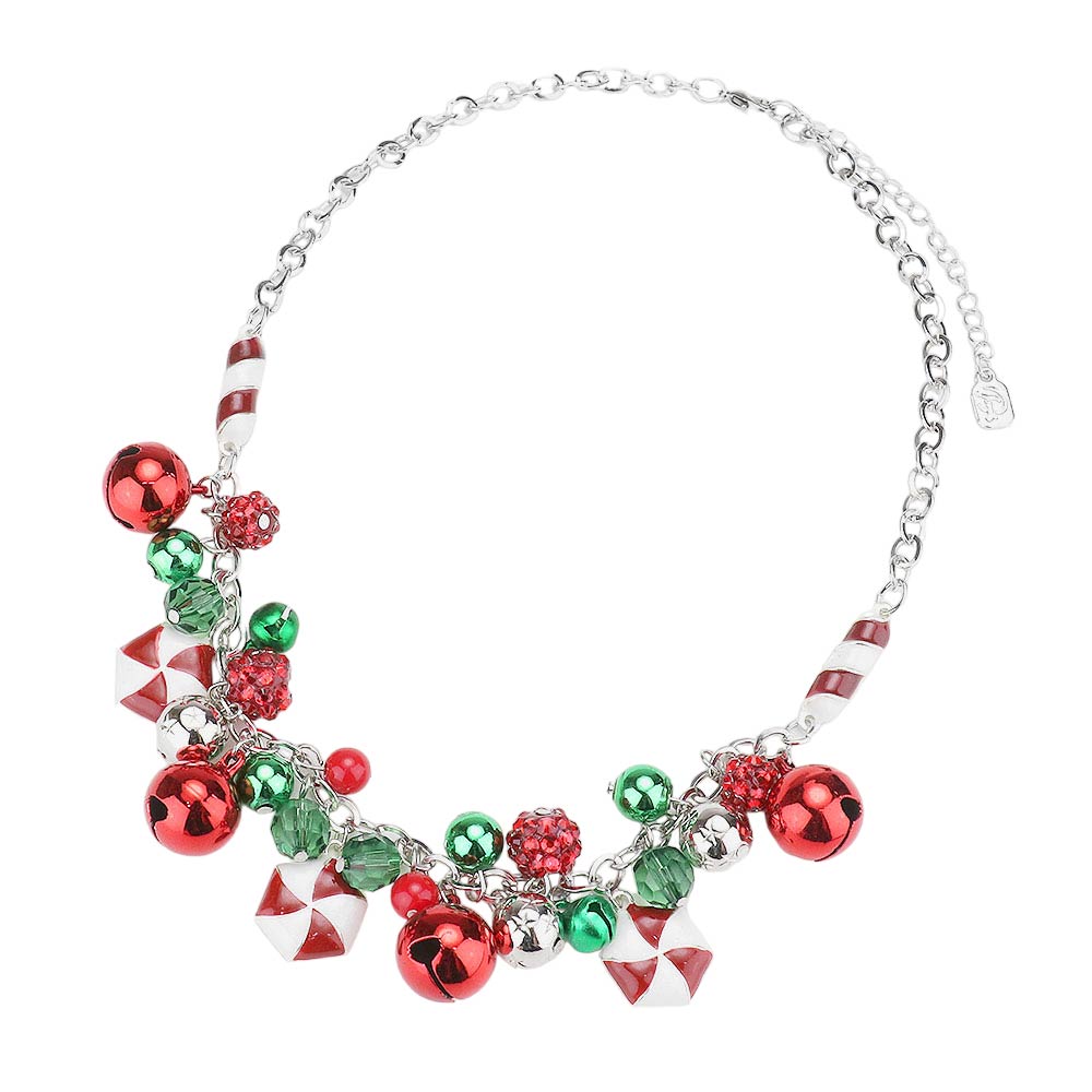 Multi Christmas Jingle Bell Necklace, is beautifully designed with a Christmas theme that will make a glowing touch on everyone. This beautiful necklace is the ultimate representation of your class & beauty. Perfect gift accessory for especially Christmas to your friends, family, and the persons you love and care about.