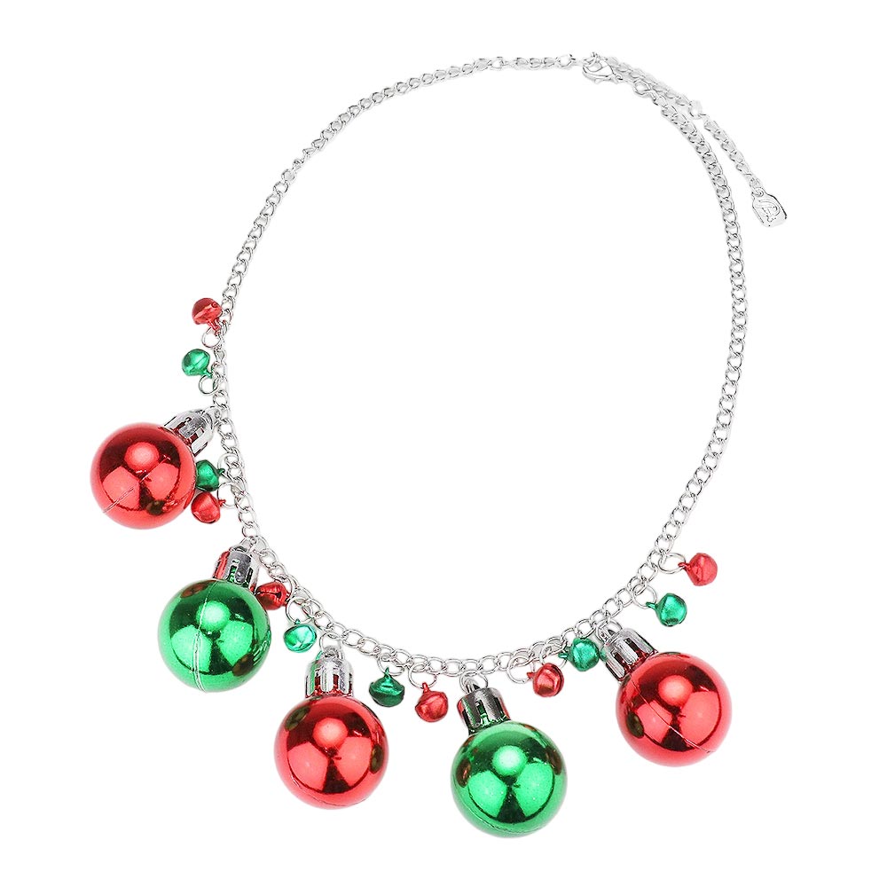 Multi Christmas Ornament Ball Necklace, is beautifully designed with a Christmas theme that will make a glowing touch on everyone. This beautiful necklace is the ultimate representation of your class & beauty. Perfect gift accessory for especially Christmas to your friends, family, and the persons you love and care about.