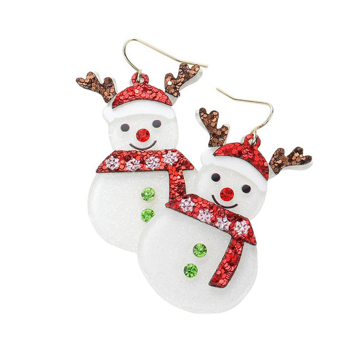 Multi Christmas Snowman Resin Dangle Earrings, are perfect for the festive Christmas season. Crafted from resin, these charming earrings feature a snowman design that will bring a touch of winter cheer to your look. Add some sparkle to your holiday wardrobe.