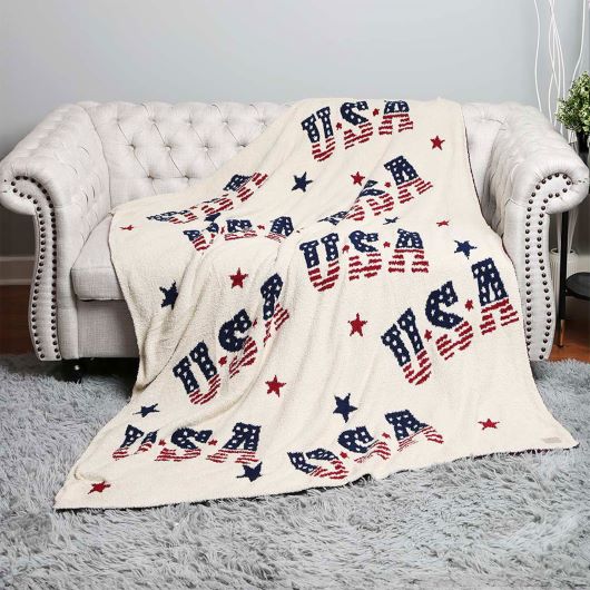 Multi Celebrate comfort and patriotism with this USA Stars Throw Blanket, featuring a bold stars-and-stripes design that adds a classic touch to any room. Soft, cozy, and lightweight, it’s perfect for relaxing on the sofa, layering on your bed, or using during outdoor events and gatherings.