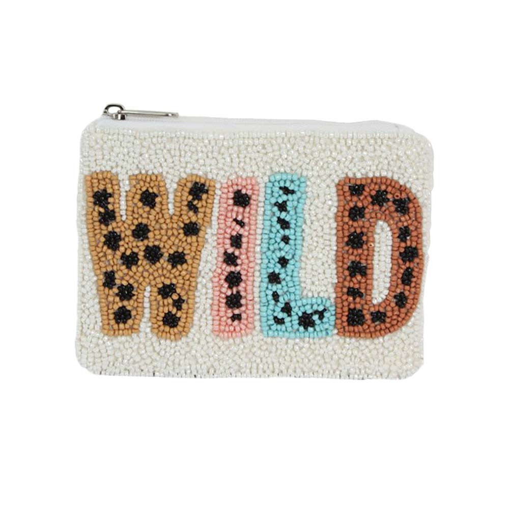 Multi Wild Message Animal Pattern Seed Beaded Mini Pouch Bag, perfectly goes with any outfit and shows your trendy choice to make you stand out on your occasion. Carry out this wild message mini pouch bag while attending an occasion. Perfect for carrying makeup, money, credit cards, keys or coins, etc. It's lightweight and perfect for easy carrying.