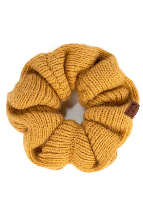 C.C Soft Knit Scrunchies - Mustard